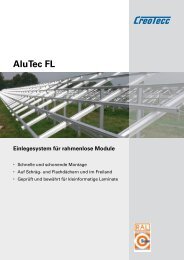 AluTec FL Das Einlegesystem für rahmenlose Module - Scheiwiller AG