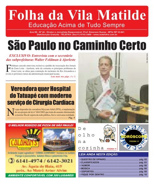 São Paulo no Caminho Certo - Rede Folha