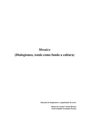Mosaico - Provedoria da Cultura - Universidade Fernando Pessoa