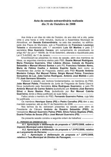 Acta n.º 5/2008 - Câmara Municipal de Almodôvar