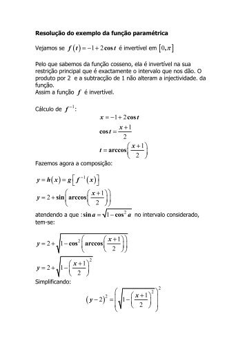 Exemplo 1 Derivada da Função Paramétrica - deetc