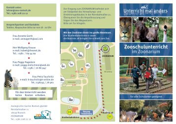 Zooschulunterricht - Zoo Rostock