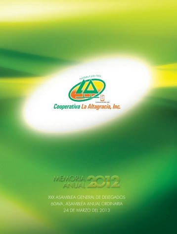 Informe Anual 2012 disponible (PDF 13.2MB) - Cooperativa La ...