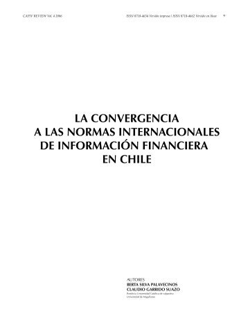 La Convergencia a las Normas Internacionales de Información