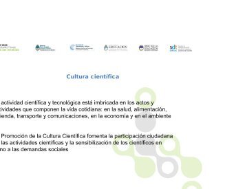 Cultura científica actividad científica y tecnológica está imbricada en ...