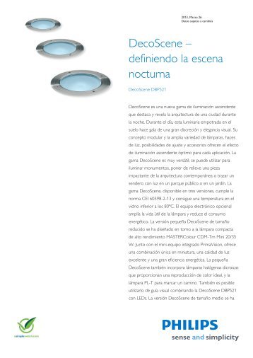 Product Familiy Leaflet: DecoScene DBP521 - Philips