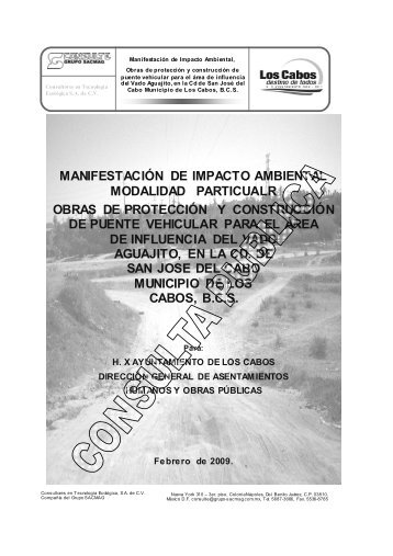 manifestación de impacto ambiental modalidad ... - sinat - Semarnat