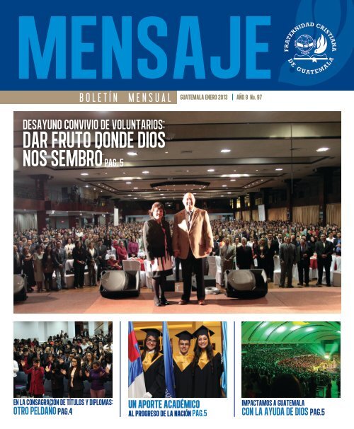 Boletín Mensaje Enero 2013 - Fraternidad Cristiana de Guatemala