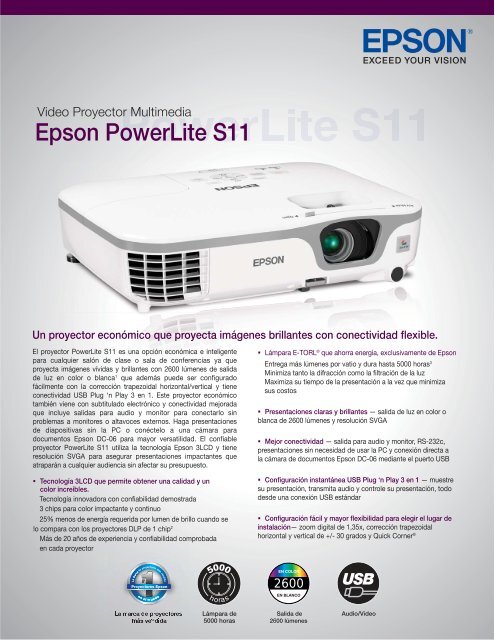 Epson PowerLite S11 - Epson Latin America