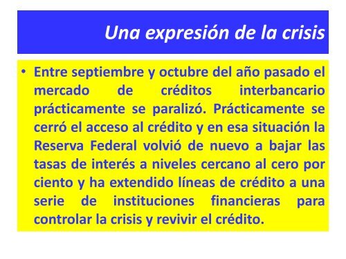 La crisis económica mundial y su impacto en la economía dominicana