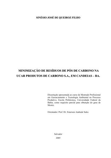 Minimização de resíduos de Pós de Carbono na - TECLIM ...