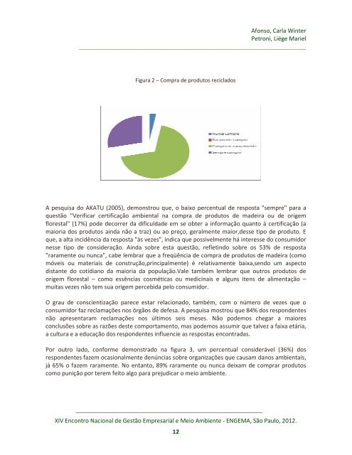 ÁREA TEMÁTICA[t1] Consumo Sustentável TÍTULO DO ... - Engema