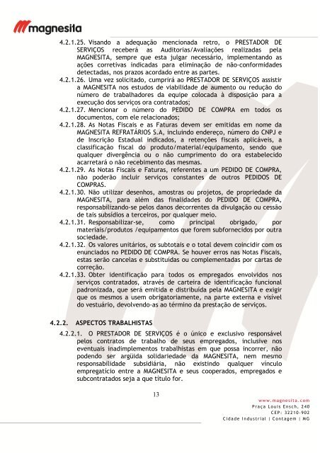 Manual do Fornecedor 2013 - Magnesita