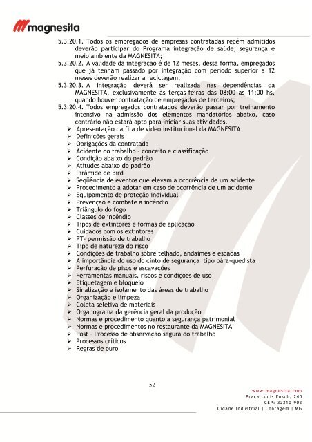 Manual do Fornecedor 2013 - Magnesita