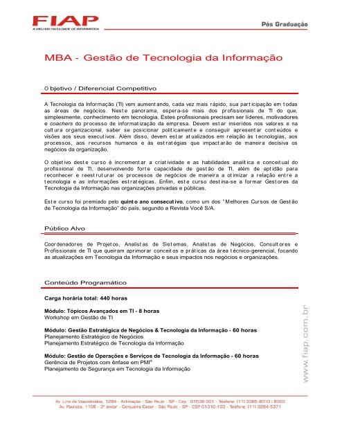 MBA - Gestão de Tecnologia Informação.DOC - Fiap