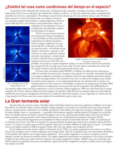 Condiciones del tiempo en el espacio - Stereo - NASA