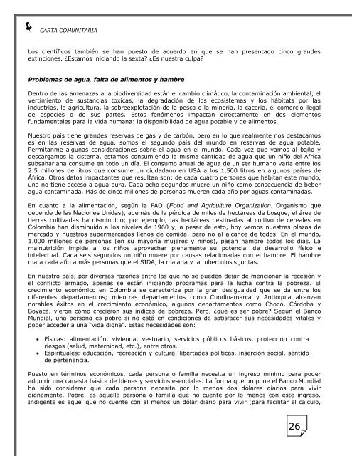 carta comunitaria - Fundación Universitaria Juan N. Corpas