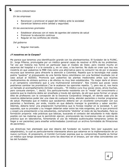 carta comunitaria - Fundación Universitaria Juan N. Corpas