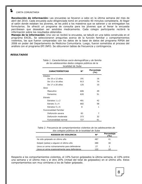 carta comunitaria - Fundación Universitaria Juan N. Corpas