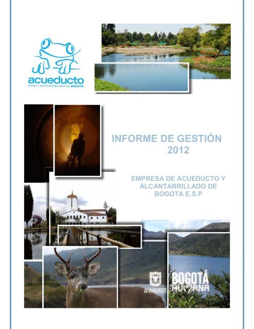 Ver informe de gestión 2012 - Acueducto de Bogotá