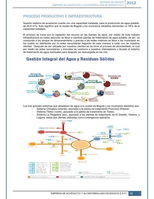 Ver informe de gestión 2012 - Acueducto de Bogotá