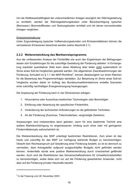 Evaluierung von Einzelmaßnahmen zur Nutzung ... - ZSW