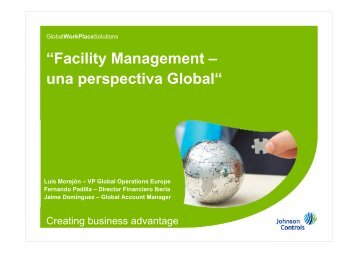 “Facility Management – una perspectiva Global“ - Aparejadores de ...