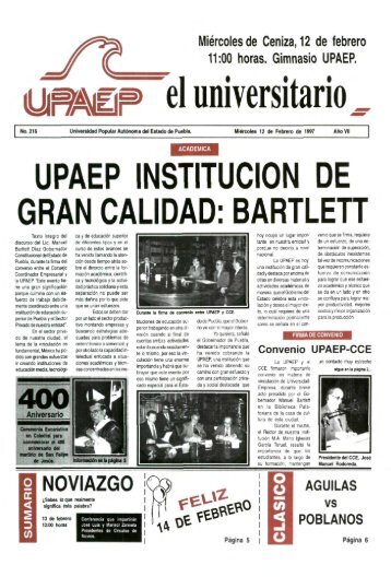 upaep institucion de gran calidad: bartlett - Biblioteca - Universidad ...