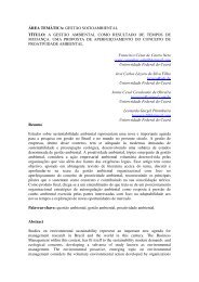 ÁREA TEMÁTICA: GESTÃO SOCIOAMBIENTAL TÍTULO ... - Engema