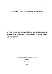 O professor do Ensino Técnico em enfermagem, a docência ... - Unicid
