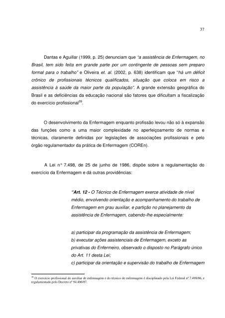 O professor do Ensino Técnico em enfermagem, a docência ... - Unicid