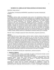 incidência da lombalgia em trabalhadores de diversas ... - FRASCE