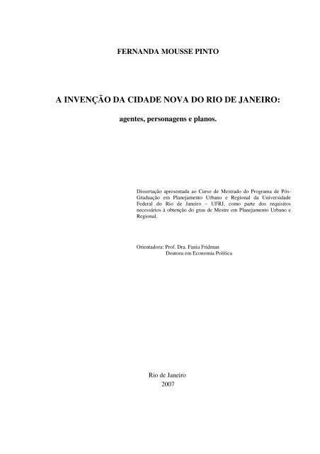 SOCIABILIDADE E IDENTIDADES CONFINADAS EM  - Ippur - UFRJ