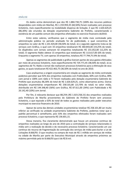 Radiografia dos Gastos Públicos com Mídia na Cidade ... - Igepri.org