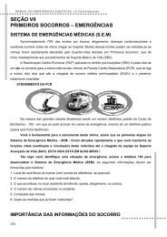 SEÇÃO VII PRIMEIROS SOCORROS – EMERGÊNCIAS - CFAP