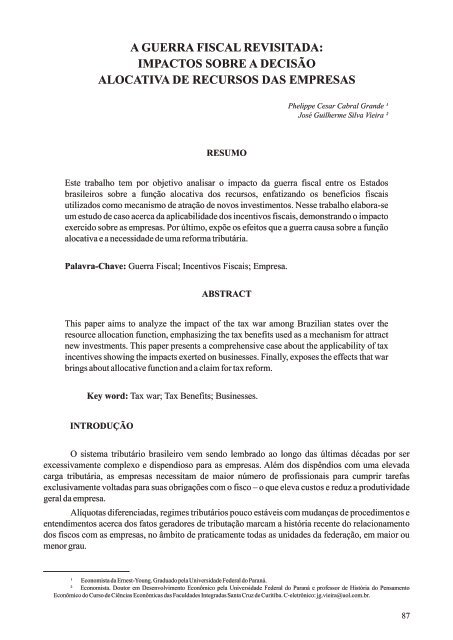 15 A guerra fiscal revisitada - Faculdades Santa Cruz