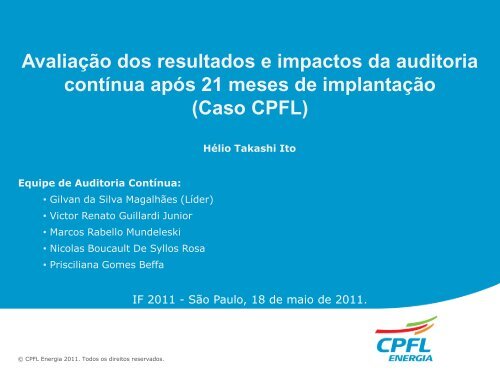 Avaliação dos resultados e impactos da auditoria Contínua ...