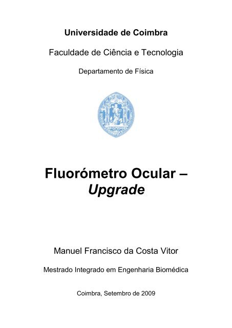 Manuel Francisco da Costa Vitor - Estudo Geral - Universidade de ...