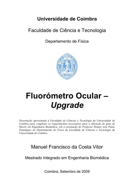 Manuel Francisco da Costa Vitor - Estudo Geral - Universidade de ...