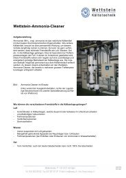 Wettstein-Ammonia-Cleaner - Walter Wettstein AG