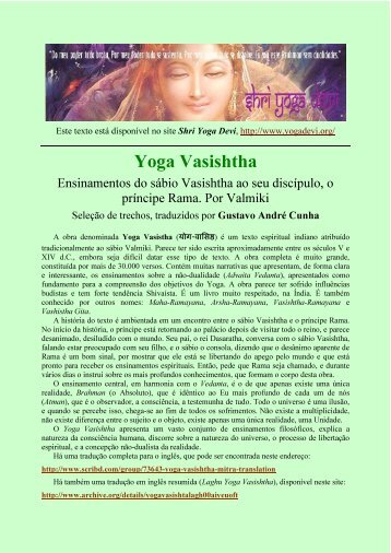 Yoga Vasishtha - Shri Yoga Devi