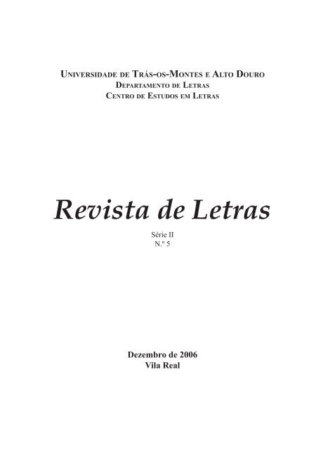 Revista de Letras - Utad