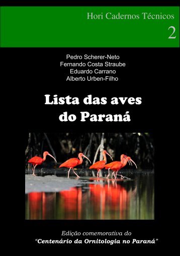 Lista das aves do Paraná - Atualidades Ornitológicas