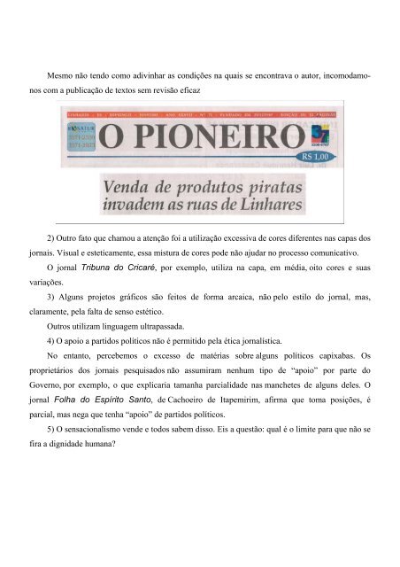 Impressões Capixabas 165 anos de jornalismo no Espírito Santo