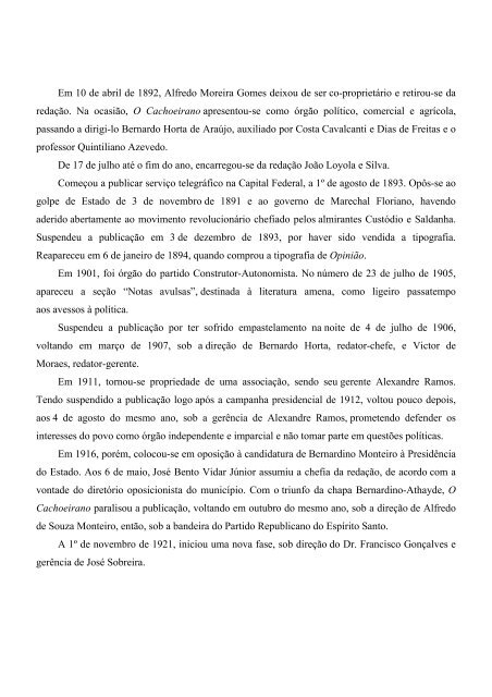 Impressões Capixabas 165 anos de jornalismo no Espírito Santo