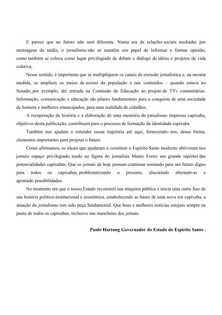 Impressões Capixabas 165 anos de jornalismo no Espírito Santo