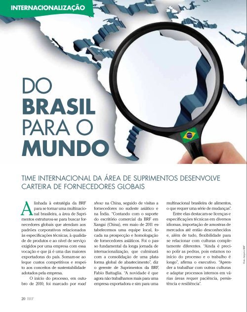 Revista BRF Março / Abril 2012 – Edição 92 Arquivo PDF