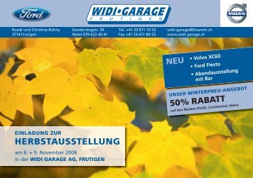 HERBSTAUSSTELLUNG - Widi Garage Frutigen