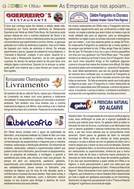 Agenda de Eventos, Município de Olh oã - a melhor opção - revista