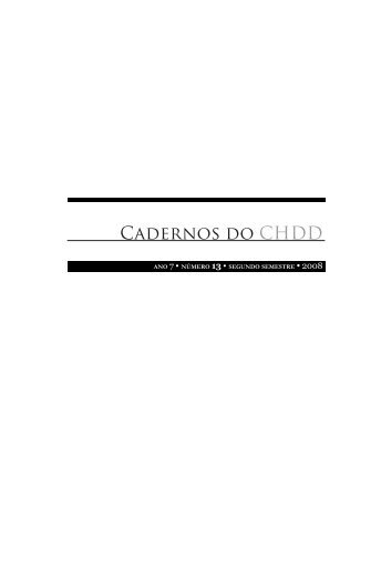 Cadernos do CHDD Nº 13 - Funag